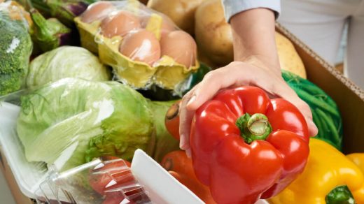 スーパーで購入した食材